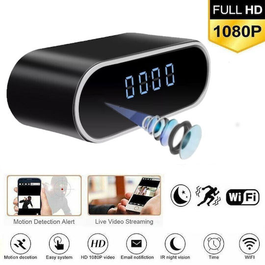 Κρυφή Κάμερα WiFi Ρολόι 1080p με Υποδοχή για Κάρτα Μνήμης