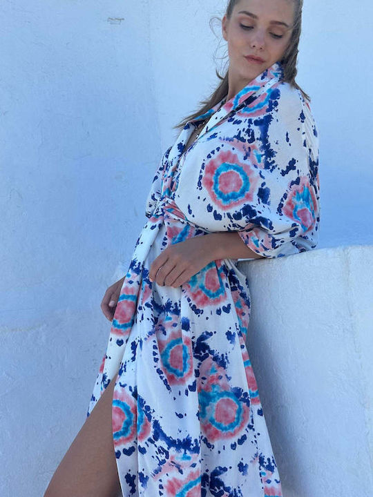 Achilleas Accessories Κιμονό Παραλίας Πολύχρωμο