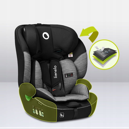 Lionelo Levi Baby Car Seat i-Size Black & Gray 9-36 kg