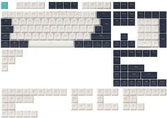 Keycaps Mechanical Keyboard Dark Project Navy Blue Ansi Iso