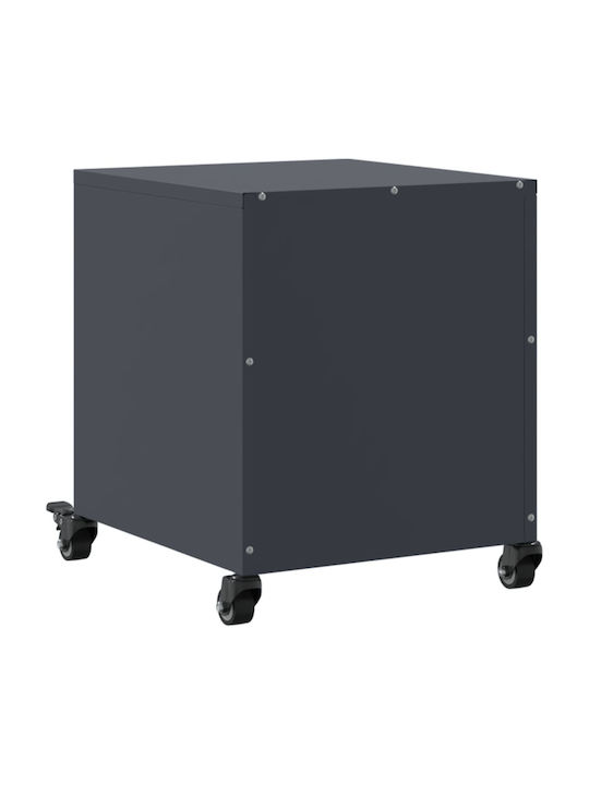 Metal Bedside Tables Grey Set of 2 36x39x43.5cm
