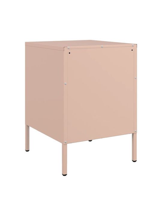 Noptiere Metalice Roz 2buc 36x39x50.5cm