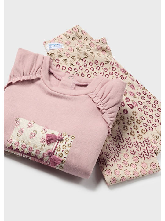 Mayoral Kids Set with Leggings Winter 2pcs Rose Petal