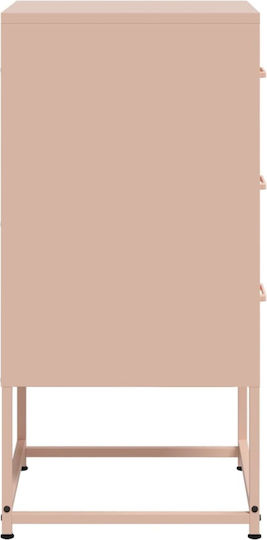 Κομοδίνα Μεταλλικά Ροζ 2τμχ 36x39x78cm