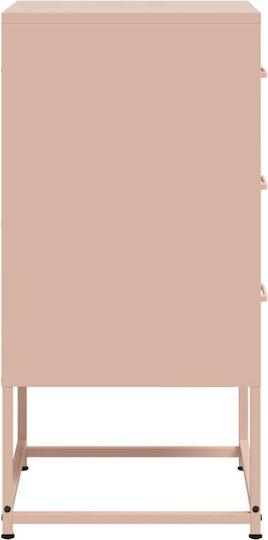 Metal Bedside Table Pink 36x39x78cm