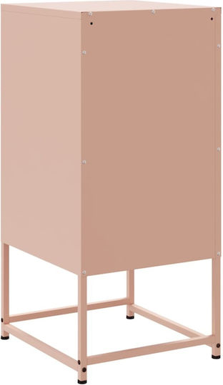 Metal Bedside Table Pink 36x39x78cm