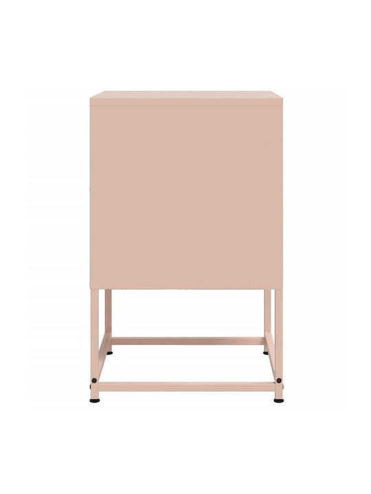 Metal Bedside Table Pink 36x39x60.5cm