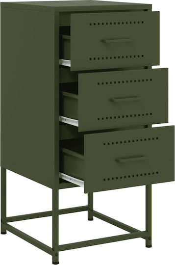 Nachttisch Metall Grün 36x39x78cm