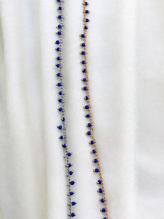 Gold Plated Steel Anklet Purple