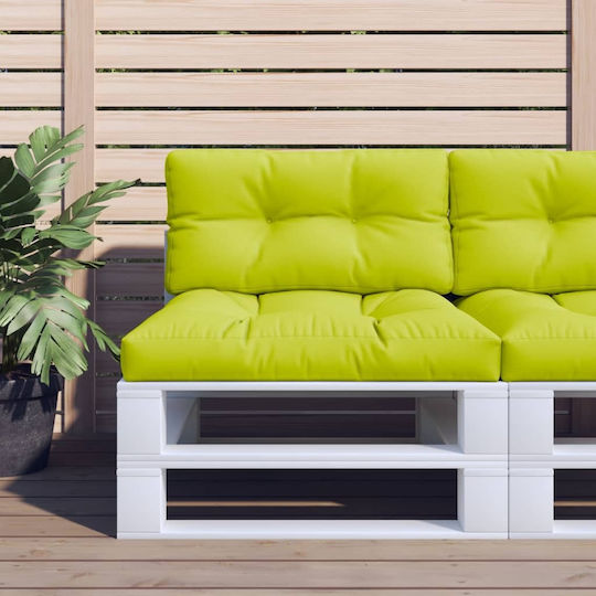 vidaXL Възглавница за пейка Палета Зелена 40x70 см