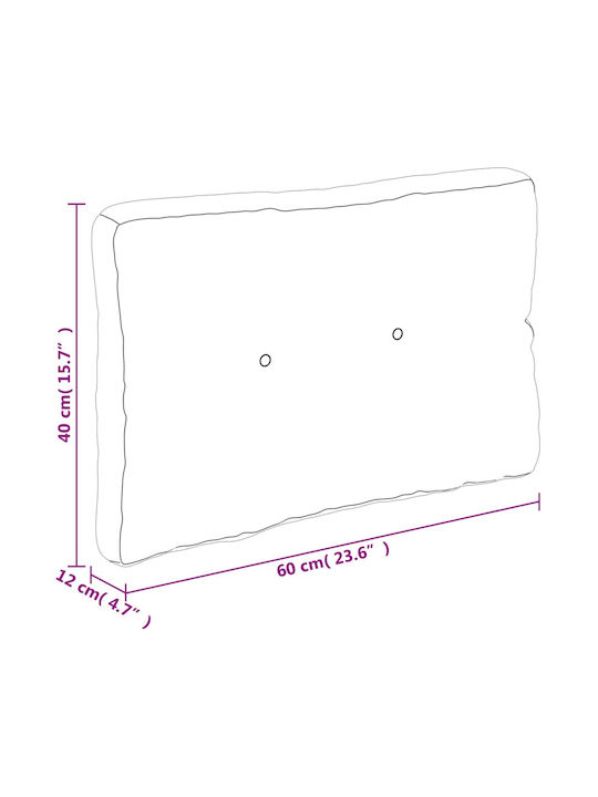 vidaXL Gray Pallet Bench Cushion 40x60cm