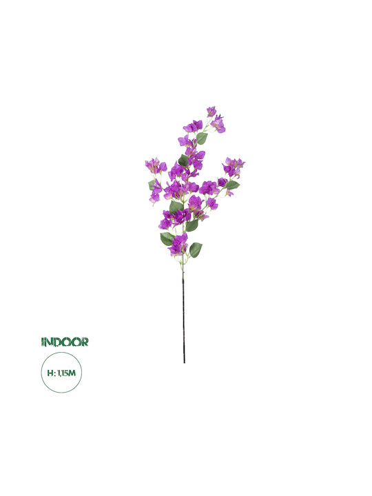 GloboStar Artificial Decorative Branch Bougainvillea Purple 115cm in Box 1pcs