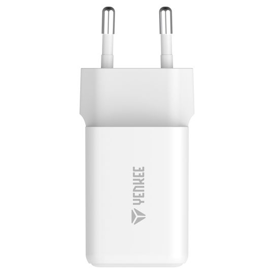 Yenkee Charger Without Cable GaN with USB-C Port 45W Power Delivery / Quick Charge 4+ Whites (YAC G45 Volt)
