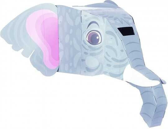 Origami Construction 3d Mask Helmet Elephant Fiesta for Children 5+ years Years