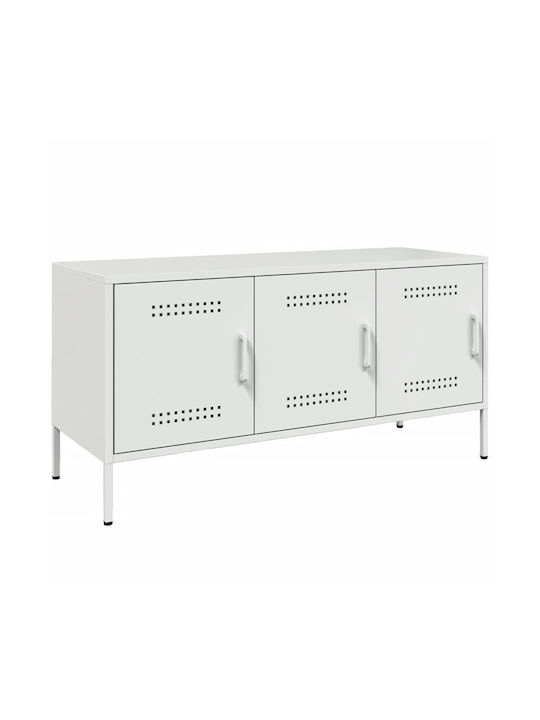 Metal TV Stand White M100.5xD39xH50.5cm