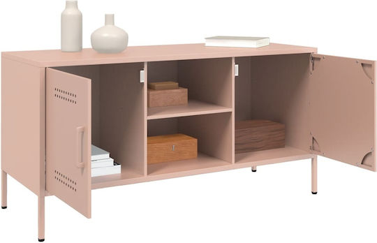Metal TV Stand Pink M100.5xD39xH50.5cm