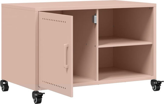 TV-Ständer Metall mit Räder Rosa M68xT39xH43,5cm