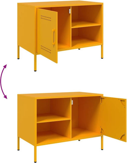 TV-Ständer Metall Gelb M68xT39xH50.5cm