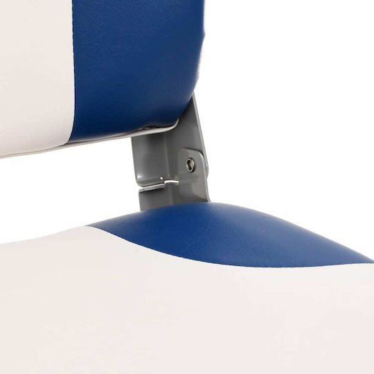 Folding Boat Seat 2 Pieces Blue White 41x36x48 cm 3284286