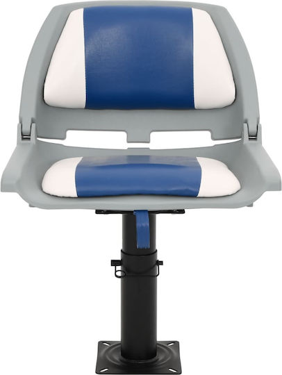 Folding Boat Seat 2 Pieces Blue White 48x51x41 cm 3284280