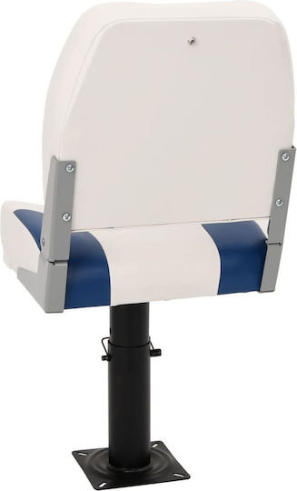 Folding Boat Seat 2 Pieces Blue White 41x36x48 cm 3284286