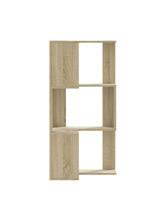 Γωνιακή Βιβλιοθήκη Καφέ 50x50x102εκ.