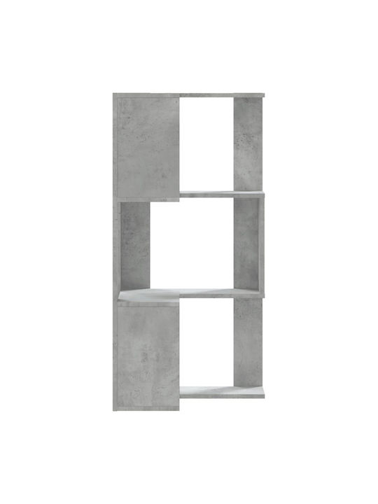 Eckbibliothek Grau 50x50x102cm