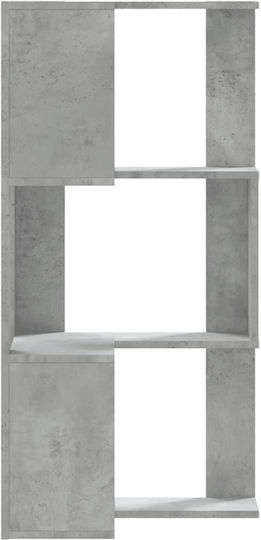 Γωνιακή Βιβλιοθήκη Γκρι 50x50x102εκ.