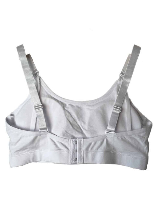 Ouno Cotton Maternity & Nursing Sports Bra with Clips White