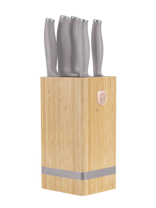 Berlinger Haus Knife Set with Base Made of Stainless Steel 20cm 5 Pieces