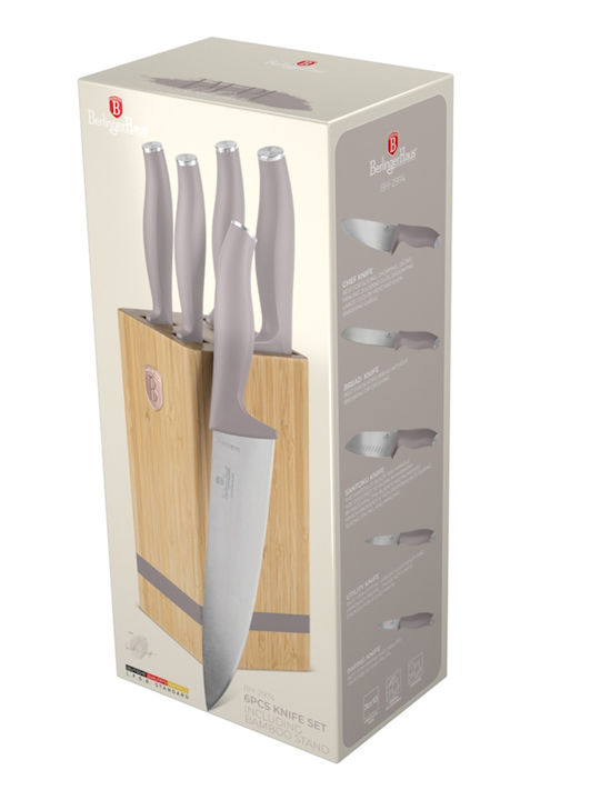 Berlinger Haus Knife Set with Base Made of Stainless Steel 20cm 5 Pieces