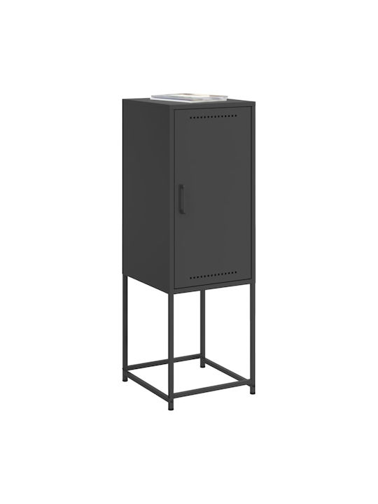 Living Room Display Cabinet Made of Metal Black 36x39x107cm