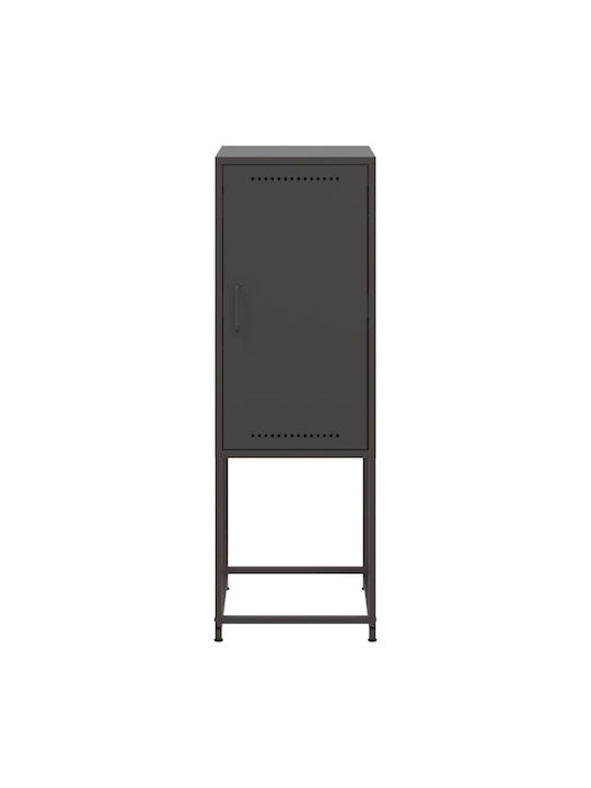 Living Room Display Cabinet Made of Metal Black 36x39x107cm