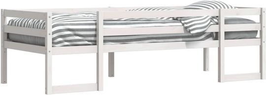 Kinderbett Klassisch Einzeln Beige für Matratze 75x190cm