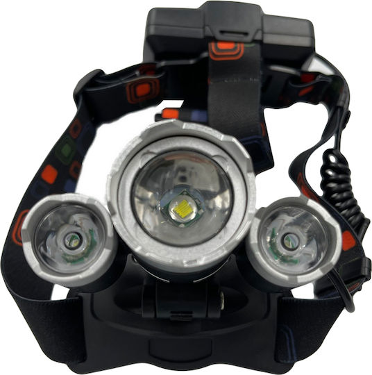 Rechargeable Headlamp LED IP44 with Maximum Brightness 3000lm Red