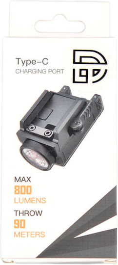 Dulotec Wiederaufladbarer LED Taschenlampe IP65 mit Maximaler Helligkeit 800 Lumen