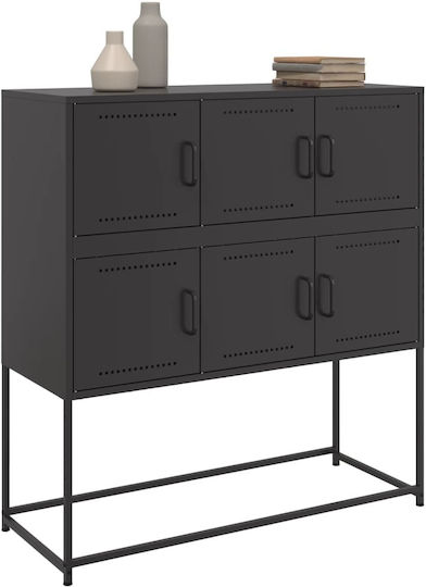 Μπουφές από Μέταλλο Μαύρο 100.5x39x107cm