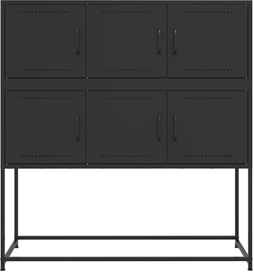 Μπουφές από Μέταλλο Μαύρο 100.5x39x107cm