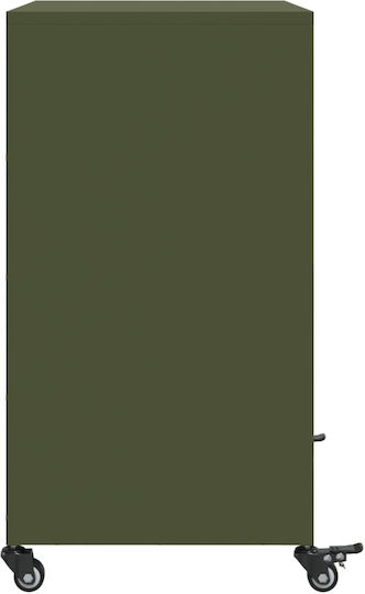 Ντουλάπι Γραφείου Μεταλλικό Πράσινο 68x39x72cm