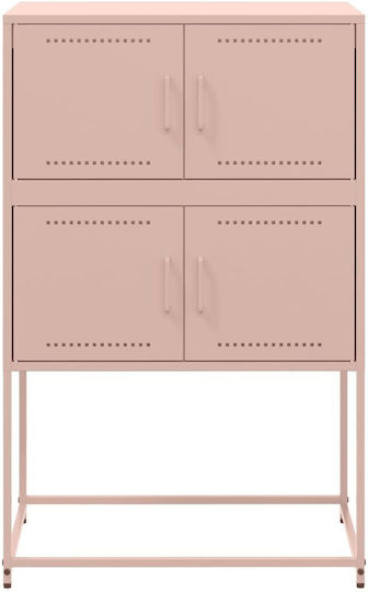 Метален Офисен Шкаф Розов 68.5x38.5x107см