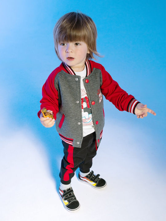 Hashtag Kids Sweatpants Set Red 3pcs