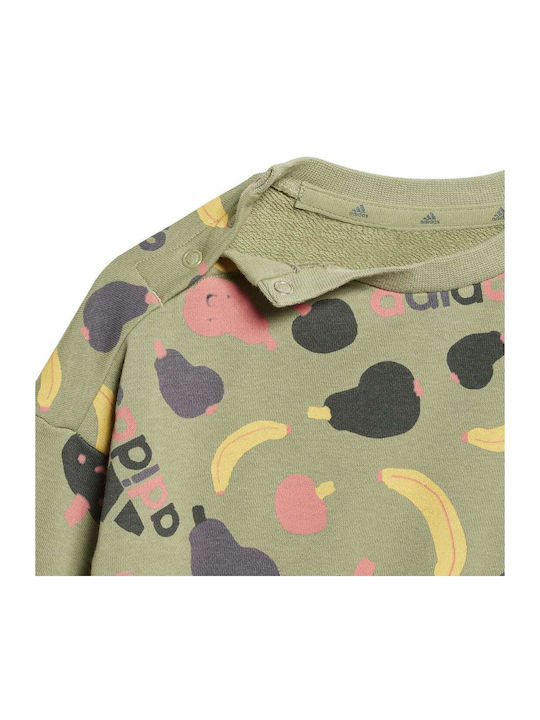 Παιδικό Σετ Φόρμας Πράσινο 2τμχ Essentials Allover Print
