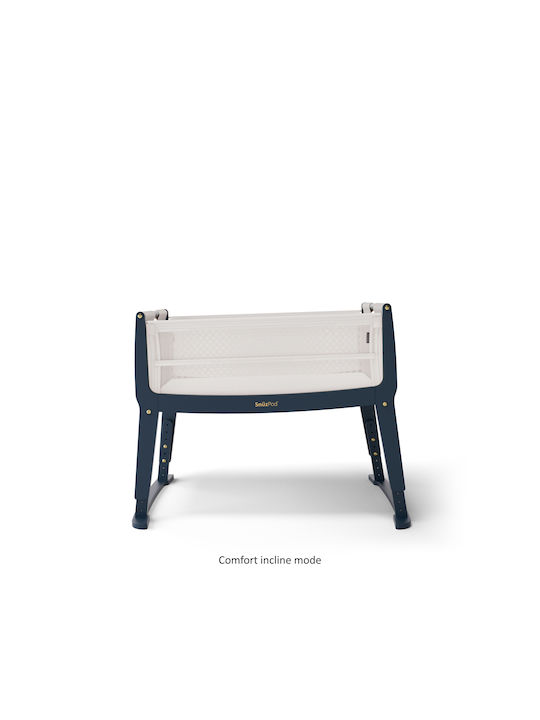 Snuz Λίκνο Snuzpod Studio London με Στρώμα και Πλαϊνό Άνοιγμα Navy Μπλε