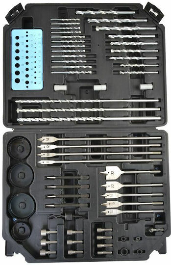 Set 300 Geko G38114 Accessories Bits Tubular Wrenches Punches Plugs Drills Wood Metal Concrete Drills
