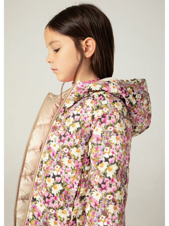 Kids' Casual Jacket Double Sided with Hood Beige