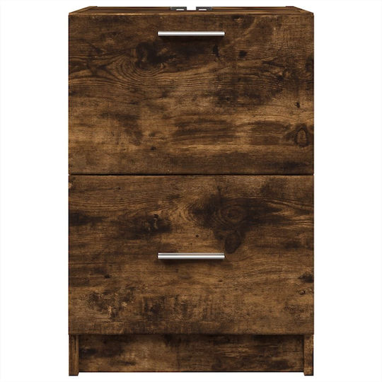 vidaXL Waschtisch mit Waschbecken L40xB37xH59cm Coffee
