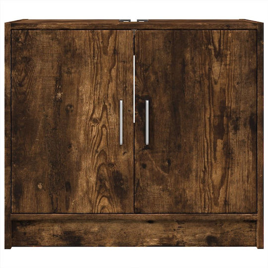 vidaXL Waschtisch mit Waschbecken L63xB29xH55cm Coffee