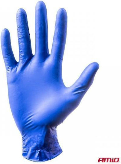 AMiO Gloves for Work Disposable Blue Nitrile 100pcs