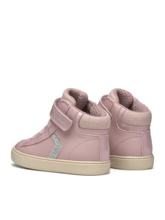 Gisli Kinder Sneakers Hoch Anatomisch mit Klettverschluss Rosa