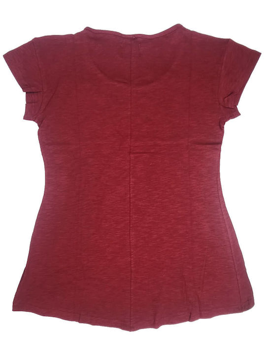 Paco & Co Damen T-shirt Burgundisch